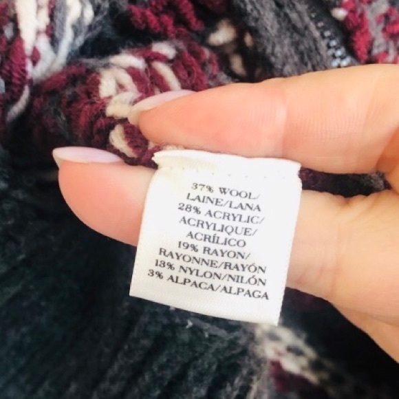 ANN TAYLOR Fair Isle 100% Wool Sweater - Picture 5 of 6